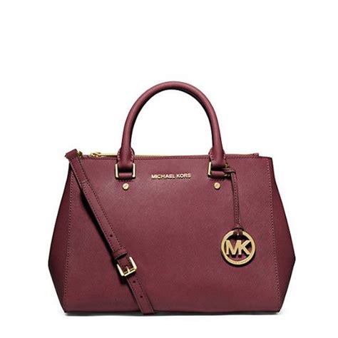 michael kors purse sutton double zipper satchel burgundy|Michael Kors Sutton Zip Bags & Handbags for Women.